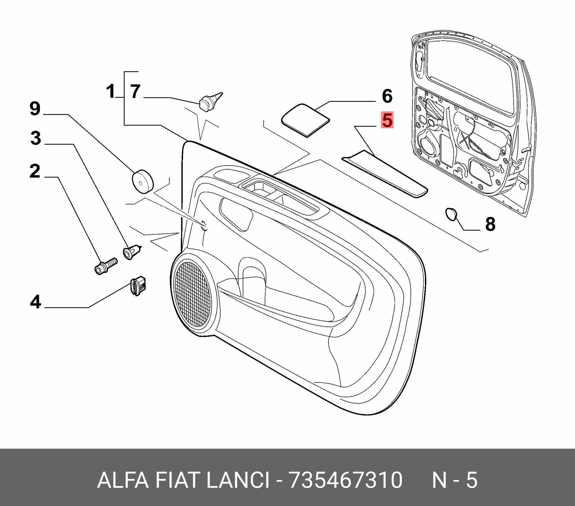 OPAR 735467310 Fiat Fiorino Kolçak Tapası Sol