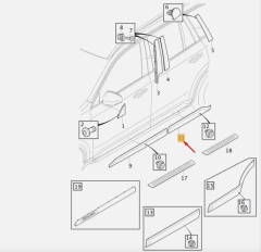 VOLVO XC90 Arka Sağ Kapı Çıtası 31448420 : 31378170