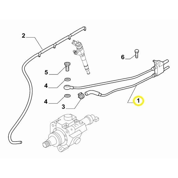 RICAMBI Originali 5801698927 Fiat Ducato 3-III 2.3 JTD Enjeksiyon Sistemi Yakıt Borusu