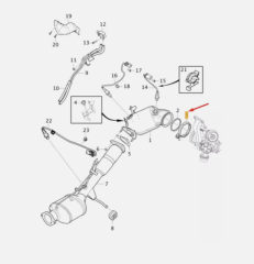 Volvo XC40 EX40 Katalitik Konvertör Kelepçesi 32208398
