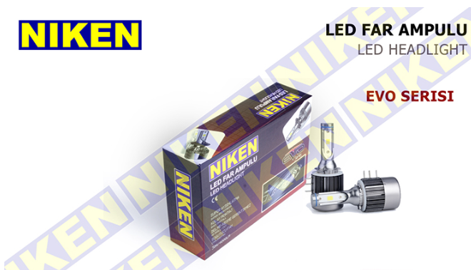 NİKEN 0120020701 Ampül 12V H15 Led Xenon Set (Evo Serisi)