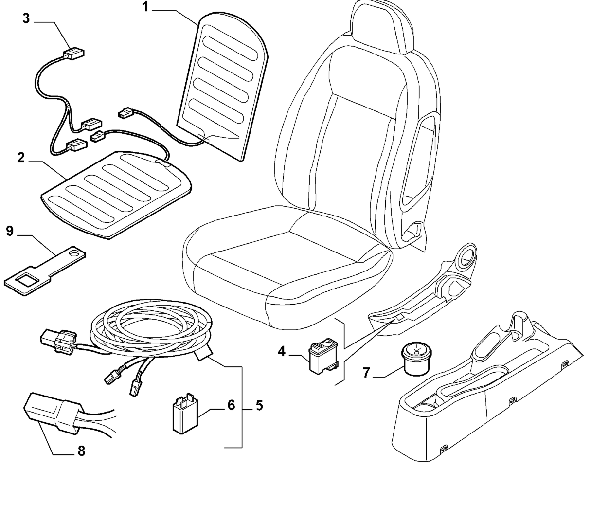 FIAT FIORINO Koltuk Oturak Rezistör (Koltuk Isıtma ) OPAR 51797538