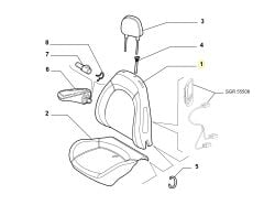 RICAMBI Originali 98846381 Fiat Fiorino Koltuk Sırt Süngeri Sağ