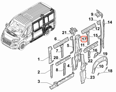 Ducato Sağ İç Orta Direk Sacı 53176794