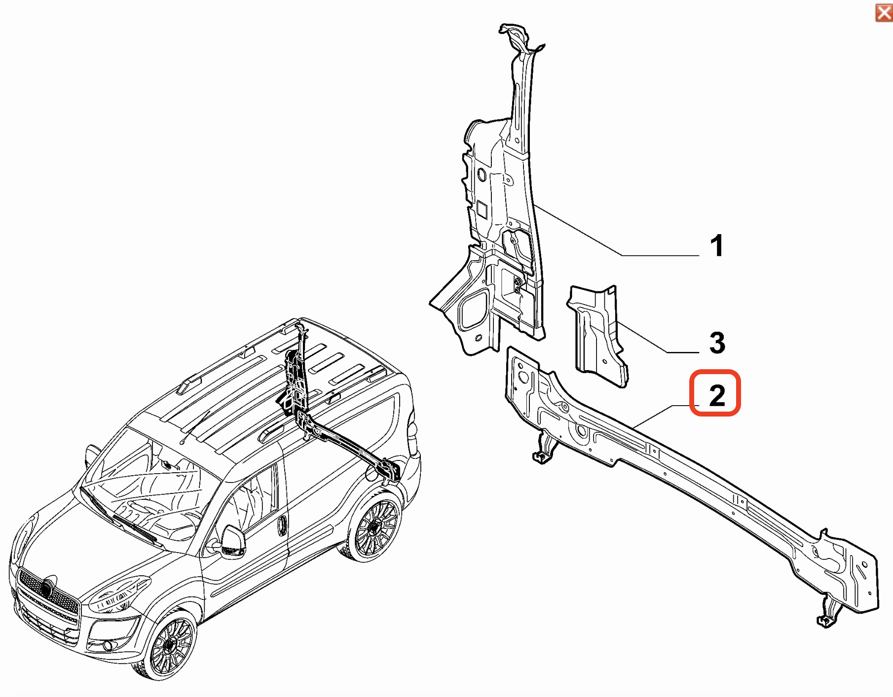 Doblo Arka Panel Sacı 52087873 - 51972721