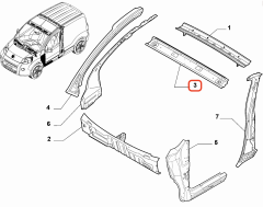 Fiorino Ön Cam Üst Traversi 52043107 - 52178972