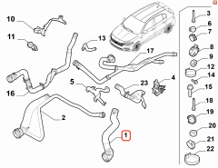 Fiat Egea Radyatör Hortumu OPAR 52172894