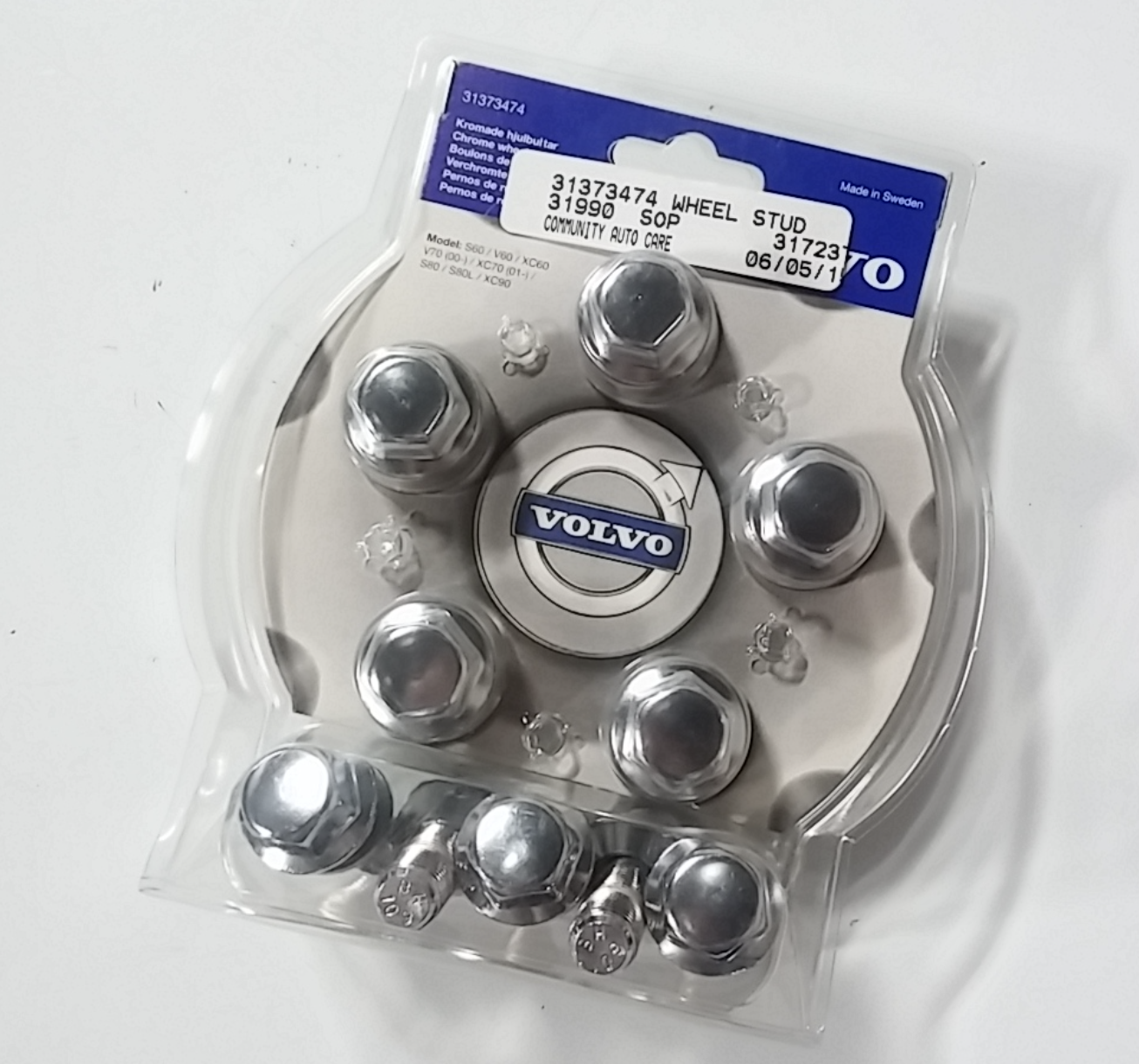 Volvo Tekerlek Saplaması Krom Takımı (10 Adet) 31373474 / 31439230