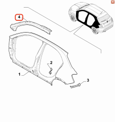 Fiat 500X Sol Ön Orta Kısım Takviye Sacı 51973924 - 51939899
