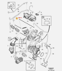 Volvo V60 S80 XC60 XC70 Kompresör Egzoz Dekantör Regülatör Hortumu 31359847