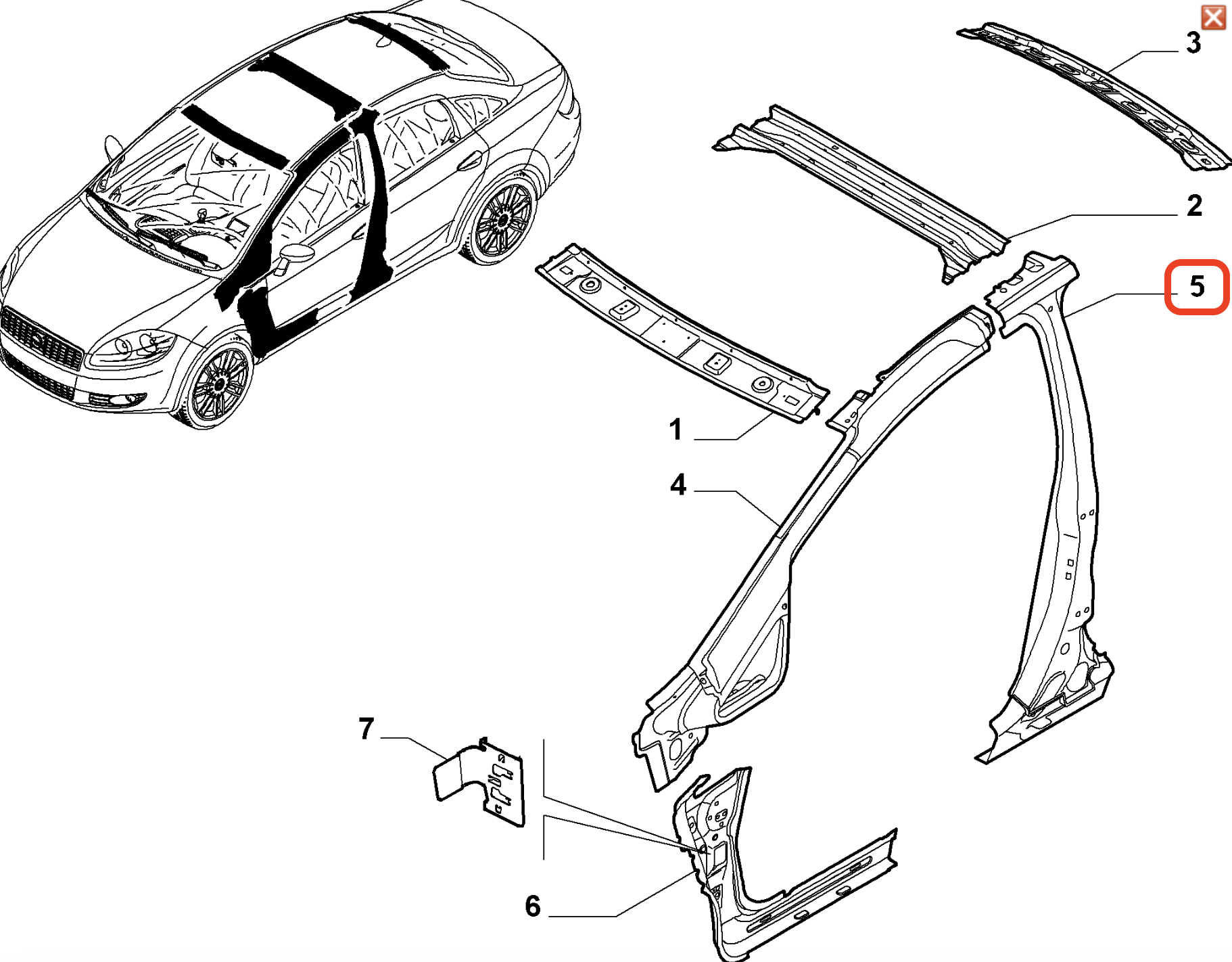Linea Sağ Orta Direk Sacı 51938437