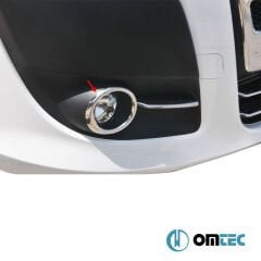 OMTEC 2524103 Sis Farı Çercevesi 2 Prç. P.Çelik (Parlak) - Fiat Doblo - MVN 263 PRE-FL - (2010-2014)