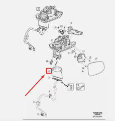 Volvo S90 XC60 XC90 Ön Sol Ayna Alt Kapağı 31402688
