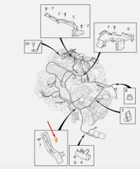 Volvo S60 S90 XC60 Motor Kablo Demeti Kanalı 31450238