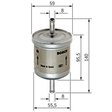 BOSCH 0450905002 Opel Astra F Benzin Filtresi 119113204500