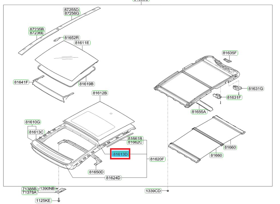 KİA Ceed  Panaroma Sunroof Fitili  81613A2010