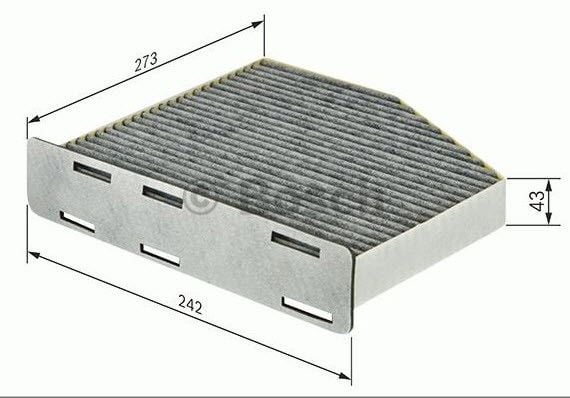 Volvo Aktif Karbonlu Kabin Filtresi Bosch 1987432464