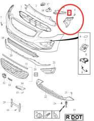 XC60 Far Tampon Braketi Sağ  31383886