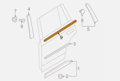 VOLVO XC90 Arka Sağ Kapı Cam Çıtası 31479460  : 31479460