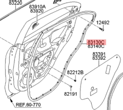 KIA 1,4 Pride Rio Arka Sol Kapı Fitili 831301W200