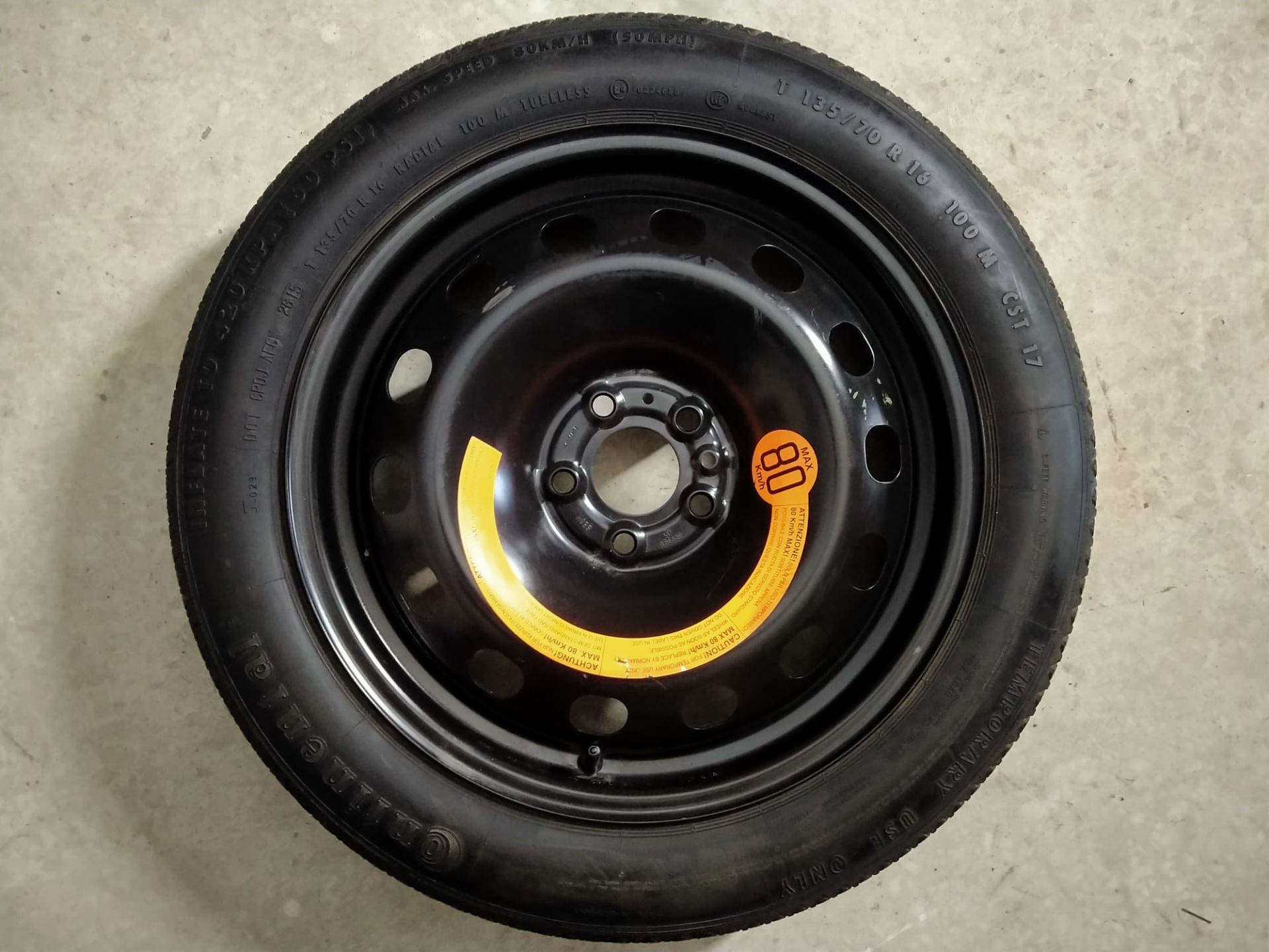 Fiat 500L Stepne Lastik+Jant 135/70/16 51935292