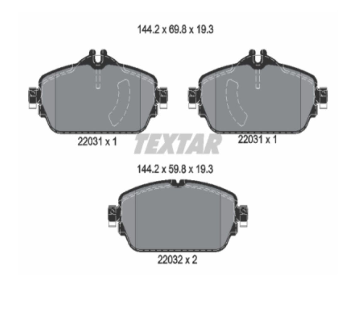 MERCEDES E Serisi W205-213-238 Ön Balata | TEXTAR 2203101 / A0004209703