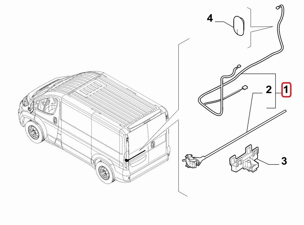 Ducato 5. Kapı Elektrik Tesisatı OPAR 1388900080 / 1395818080