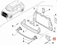 Fiat 500X Ön Tampon Travers Braketi OPAR 52027596