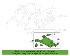 Volvo S60 V60 S90 V90 Arka Sol Salıncak 36010848