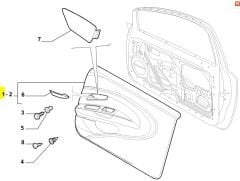 FIAT Linea Arka Sol Kapı Paneli 735522175