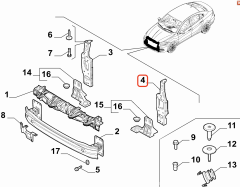 Fiat Egea Sol Ön Tampon Tabla OPAR 52102957 / 52194320