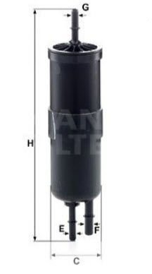 MANN WK6030 BMW F10 F20 Dizel Yakıt Filtresi 	 16127233840