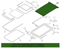VOLVO V60 V90 XC60 XC90 Sunroof Perdesi 39824859