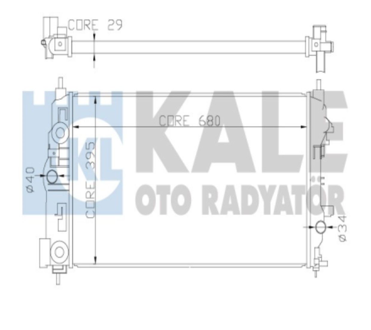 ASTRA J Motor Su Radyatörü KALE 349300 / 1300306