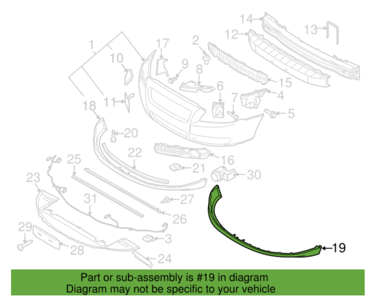 Volvo S80 Ön Tampon Alt Spoiler 30763739