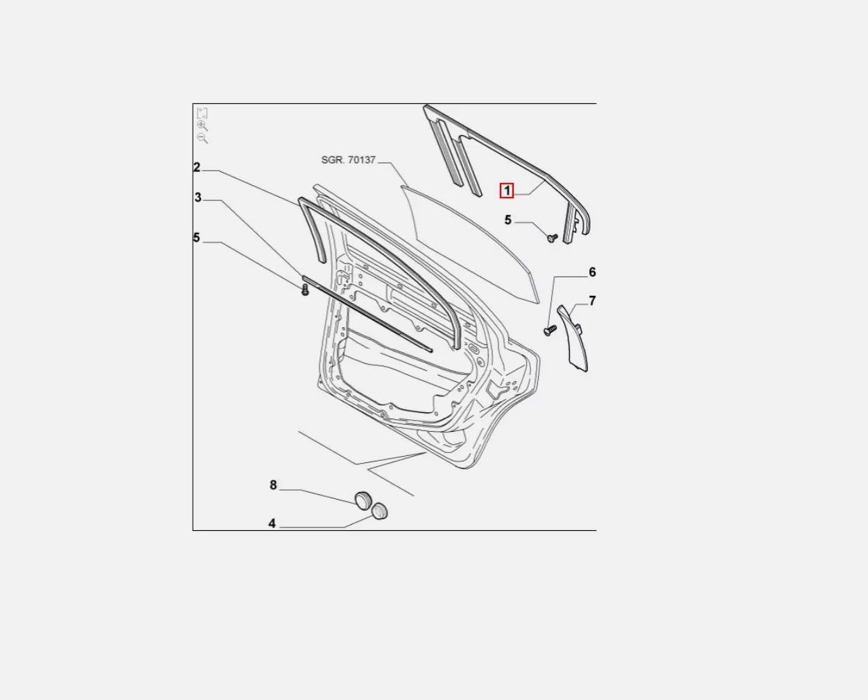 Alfa Romeo 159 Sağ Arka Kapı Camı Fitili 50513389