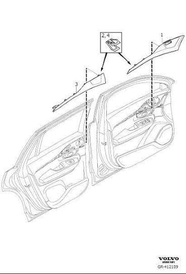 VOLVO 32328478 Kapı Paneli Trim Şeridi
