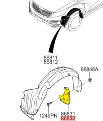 Kia Sportage Ön Paçalık Sağ 868323W001