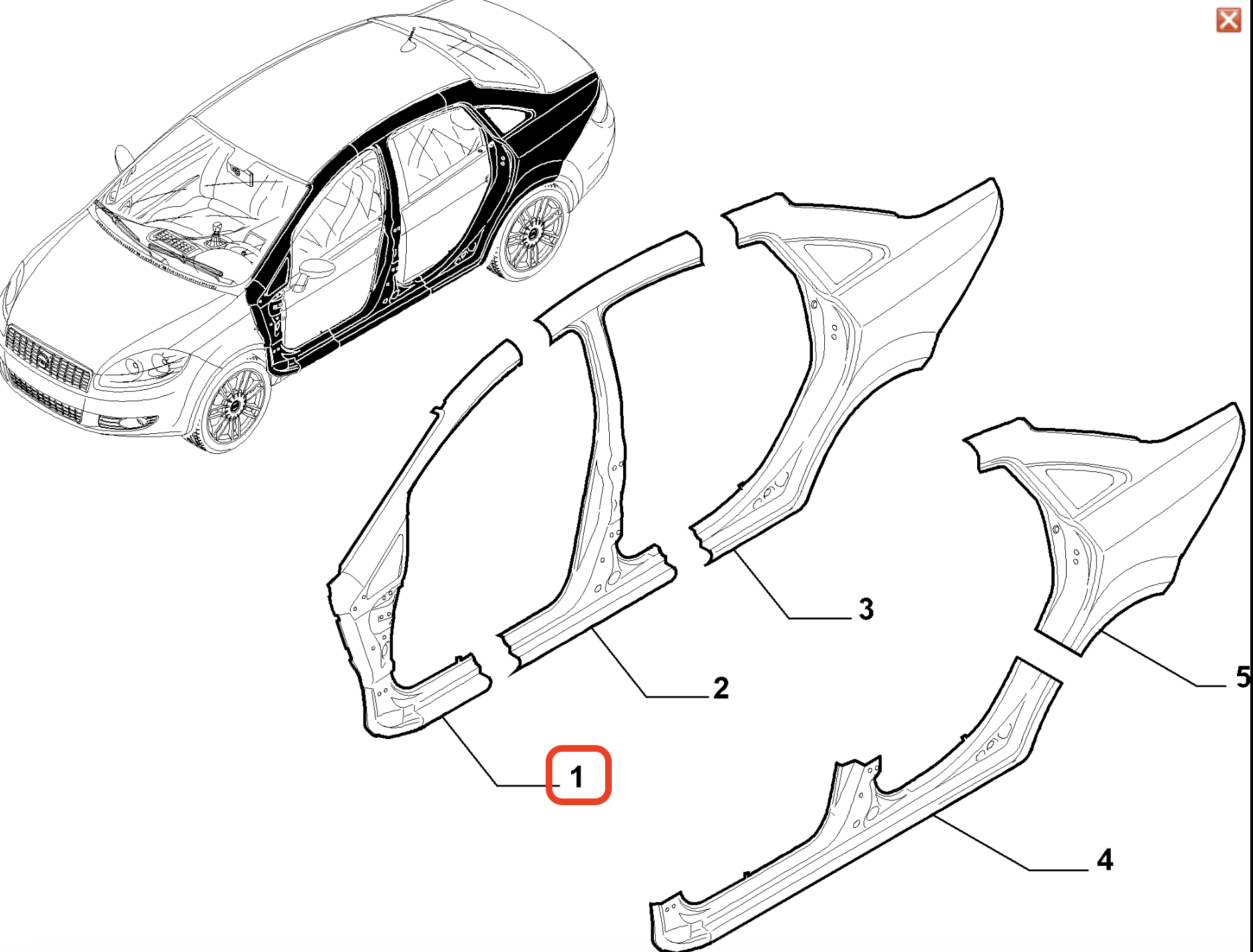 Fiat Linea Sol Ön Direk Kaplama 71744128