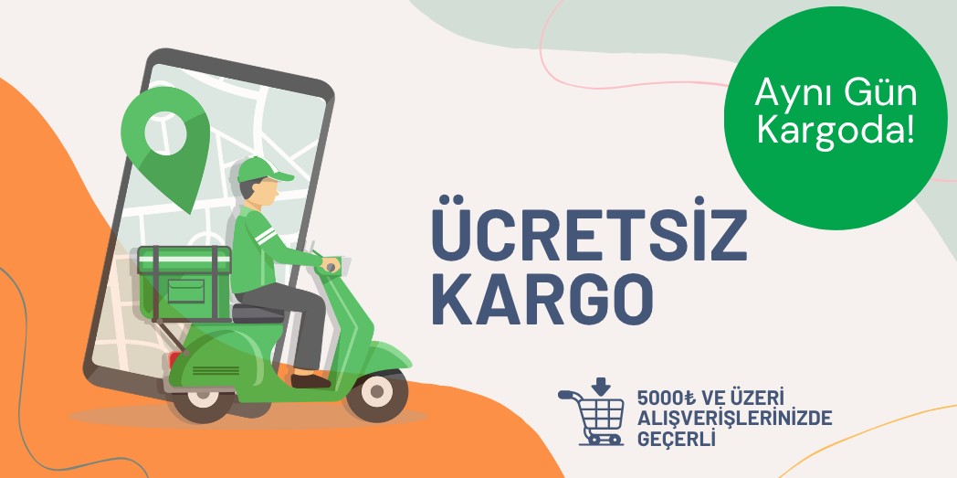 5.000 TL ve üzeri alışverişlerinizde KARGO BEDAVA